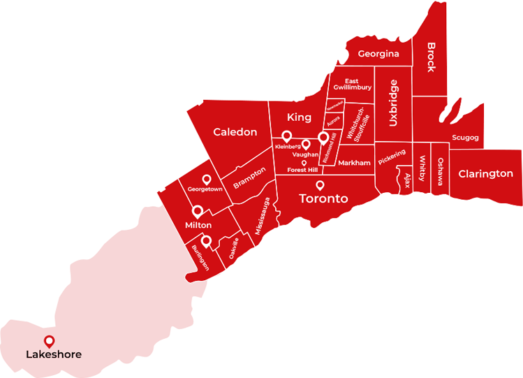 Lince’s Painting service area map