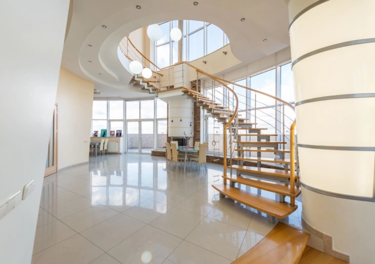 Interior painting in a modern home